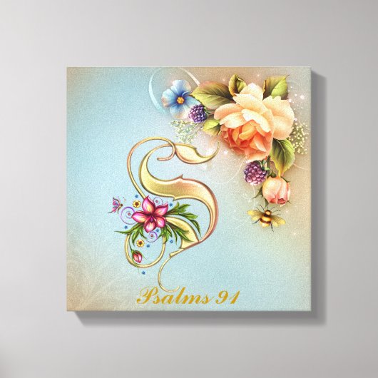Monogram S Premium Wrapped Canvas (Gloss) Leinwanddruck (Vorderseite)