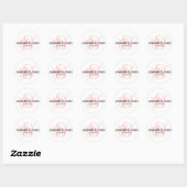 Monogram S Save the Date Hochzeitsticker Runder Aufkleber (Blatt)