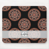 Monogram Safari Sunset Bohemisch Polka Dot Mandala Mousepad (Vorne)
