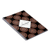 Monogram Safari Sunset Bohemisch Polka Dot Mandala Notizblock (Rechte Seite)