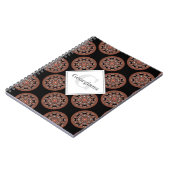 Monogram Safari Sunset Bohemisch Polka Dot Mandala Notizblock (Linke Seite)