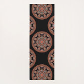 Monogram Safari Sunset Bohemisch Polka Dot Mandala Yogamatte (Rückseite)