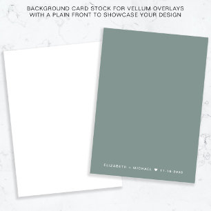 Monogram Sage Green Background for Vellum Overlay Einladung