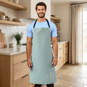Monogram Sage Green Boho Modern Kitchen Gift Schürze