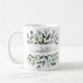Monogram Sage Green Eucalyptus Greenerenerenerity  Kaffeetasse (Links)
