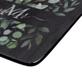 Monogram Sage Green Eucalyptus Greenerenerenerity Schneidebrett (Ecke)