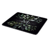 Monogram Sage Green Eucalyptus Greenerenerenerity Schneidebrett (Ecke)