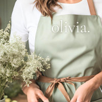Monogram Sage Green Modern Feminine Eleganter Name