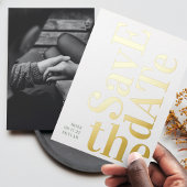 Monogram Sage Green White Save the Date Folieneinladung