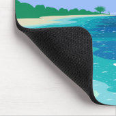 Monogram Sailboat Coastal Tropical Beach Mousepad (Ecke)