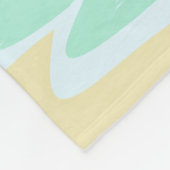 Monogram Sailboat Coastal Tropical Fleece Blanket (Ecke)