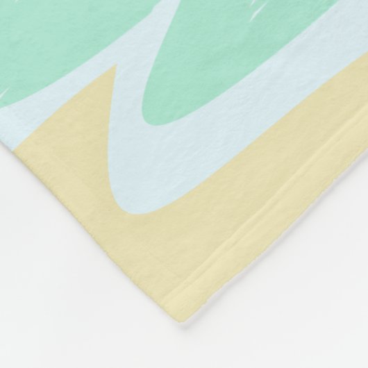 Monogram Sailboat Coastal Tropical Fleece Blanket (Ecke)