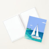 Monogram Sailboat Ocean Seaview Spiral Notebook Notizbuch (Innenseite)