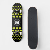 Monogram-Säure-Polka-Dots-Muster Skateboard (Vorne)