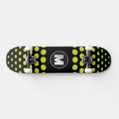 Monogram-Säure-Polka-Dots-Muster Skateboard (Horizontal)