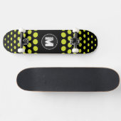 Monogram-Säure-Polka-Dots-Muster Skateboard (Horizontal)