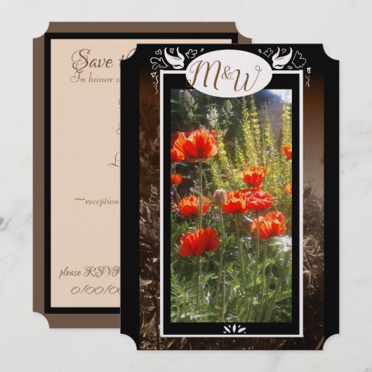Monogram Save The Date (Vorne/Hinten)