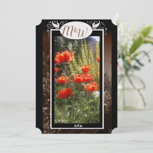 Monogram Save The Date (Stehend Vorderseite)