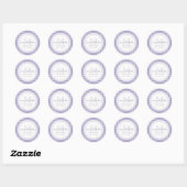 Monogram Save the Date Stickers Gingham PW (Blatt)