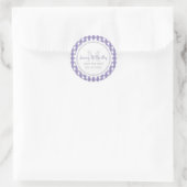 Monogram Save the Date Stickers Gingham PW (Tasche)