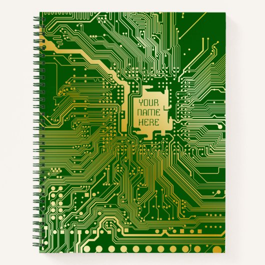 Monogram-Schaltkreis Hauptplatine Elektronik-Chip  Notizblock (Vorderseite)