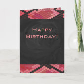 Monogram Schlange Schwarz und Rot Karte (Vorderseite)