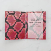 Monogram Schlange Schwarz und Rot Karte (Innenseite)