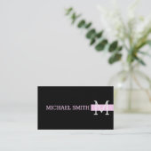 Monogram Schlicht Black Modern Shampoo #2 Visitenkarte (Stehend Vorderseite)