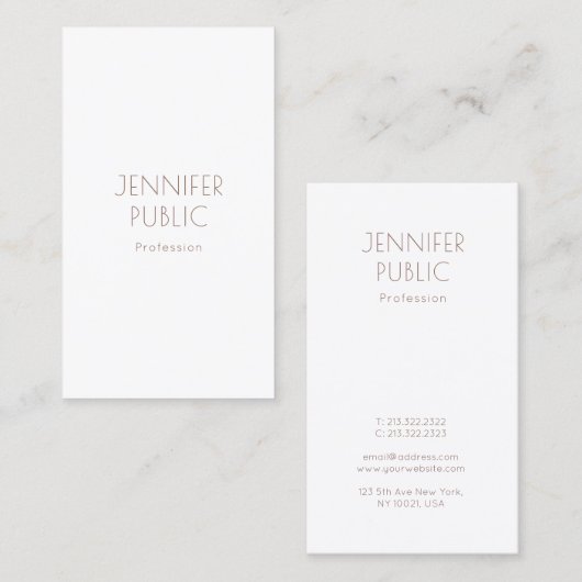 Monogram Schlicht Elegant Modernes Design Beruflic Visitenkarte (Vorne/Hinten)