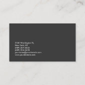 Monogram Schlicht Grau Beige Trendy Business Card Visitenkarte (Rückseite)