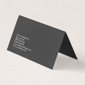 Monogram Schlicht Gray Trendy Business Card anpass Visitenkarten (Rückseite)