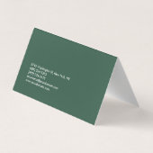 Monogram Schlicht Grey Green Trendy anpassen Visitenkarten (Rückseite)