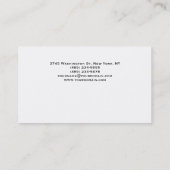 Monogram Schlicht Modern Consultant Business Card Visitenkarte (Rückseite)