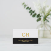 Monogram Schlicht Modern Consultant Business Card Visitenkarte (Stehend Vorderseite)