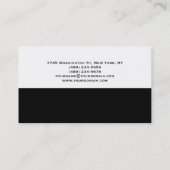Monogram Schlicht Modern Consultant Business Card Visitenkarte (Rückseite)