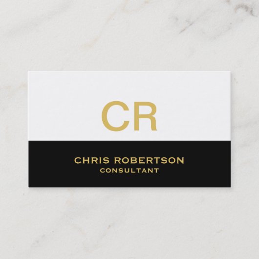 Monogram Schlicht Modern Consultant Business Card Visitenkarte (Vorderseite)