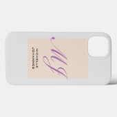 Monogram Schlicht Modern Minimalistisch Case-Mate iPhone Hülle (Rückseite (Horizontal))