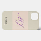 Monogram Schlicht Modern Minimalistisch Case-Mate iPhone Hülle (Rückseite (Horizontal))