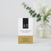 Monogram Schlicht Simple Consultant Business Card Visitenkarte (Stehend Vorderseite)