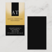 Monogram Schlicht Simple Consultant Business Card Visitenkarte (Vorne/Hinten)