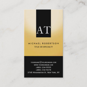Monogram Schlicht Simple Consultant Business Card Visitenkarte