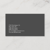 Monogram Schlicht Trendy Chic Business Card Visitenkarte (Rückseite)