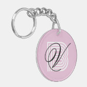 Monogram Schlüsselanhänger elegant minimalchic mod (Vorderseite links)