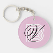 Monogram Schlüsselanhänger elegant minimalchic mod (Vorderseite)