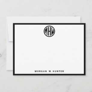 Monogram Schriftart Marokkanischer DIY BG Dankeskarte