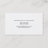 Monogram Schwarz-weiß Consultant-Visitenkarte Visitenkarte (Rückseite)