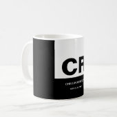 Monogram Schwarz-weiß Create Custom Gift Kaffeetasse (Vorderseite Links)