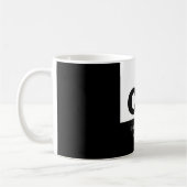 Monogram Schwarz-weiß Create Custom Gift Kaffeetasse (Links)