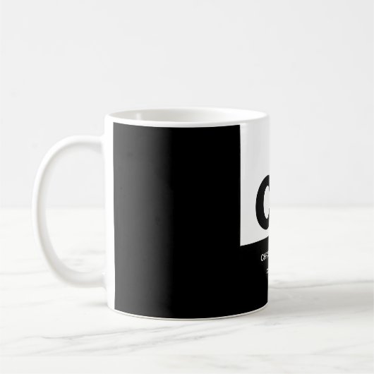 Monogram Schwarz-weiß Create Custom Gift Kaffeetasse (Links)