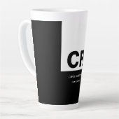 Monogram Schwarz-weiß Create Custom Gift Milchtasse (Linke Ecke)